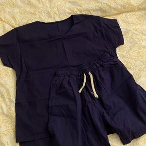 Temple clothing set in navy